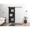 Vdomdoors Sturdy Barn Door 42 x 80in, Matte Black W/ Frosted Glass, 8FT Rail Hangers Heavy Hardware Set SETE6933BD-B-BLK-42 - alternate 9